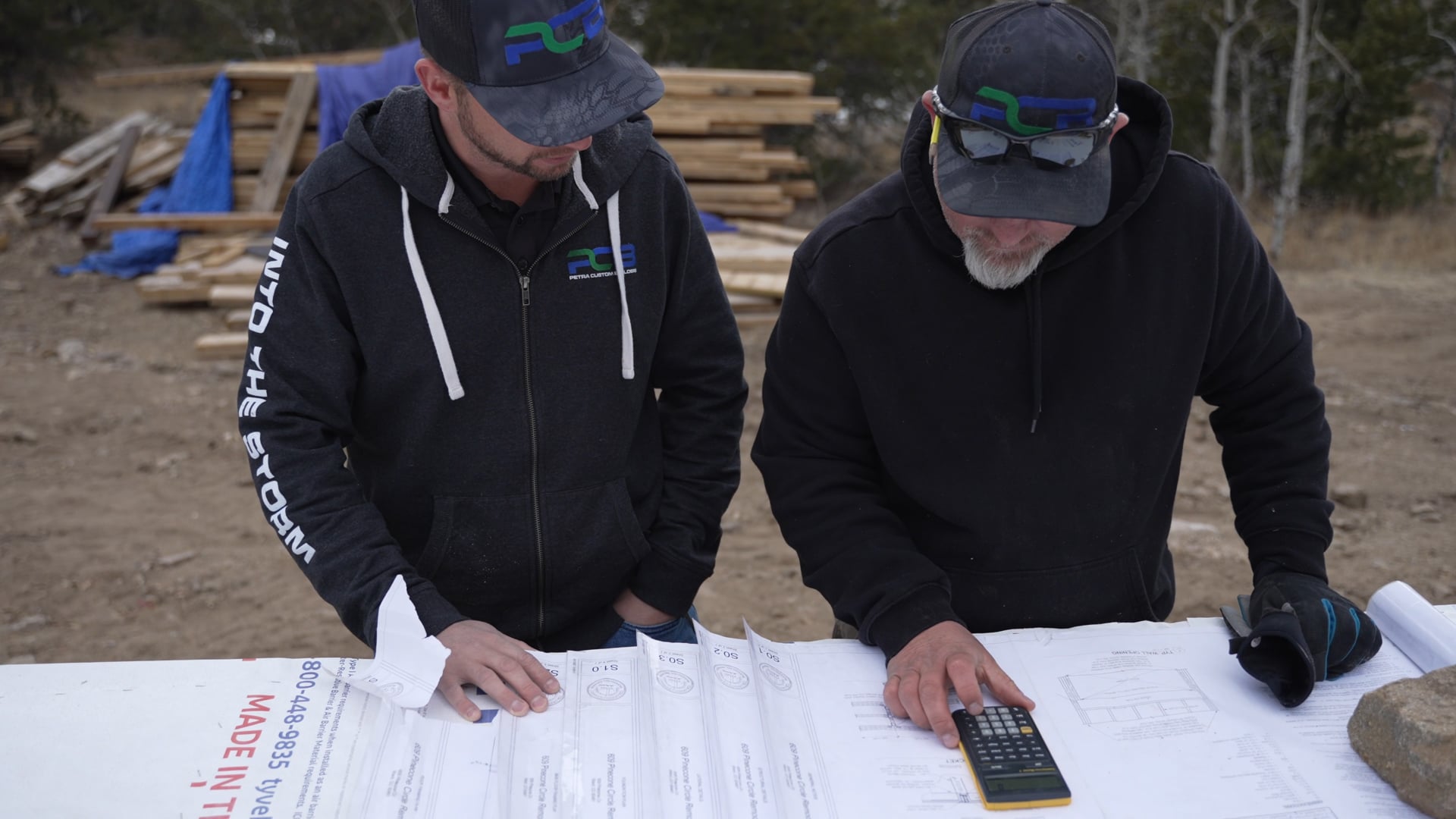 Petra team members reviewing plans together