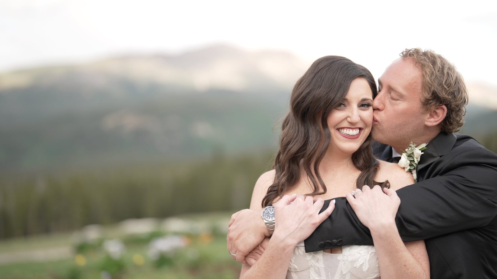 A scene from Julie and Matt’s wedding film